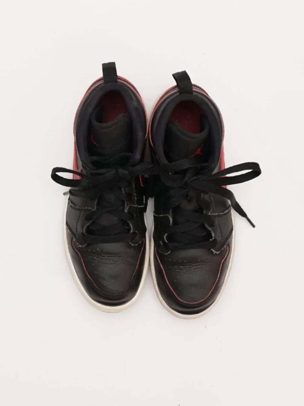 Nike Air Jordan 1 Mid BG Size  2Y Black Red White